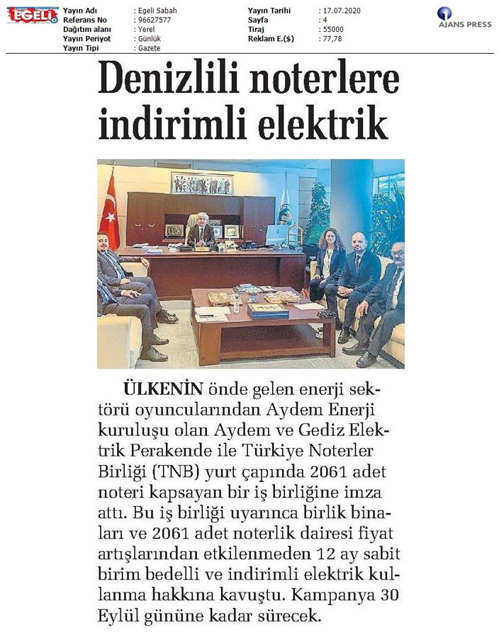  Noterlere İndirimli Elektrik 